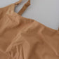 Brown Nylon Stretch Sleeveless Top Underwear