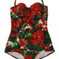 Multicolor Geranium One Piece Beachwear Swimsuit