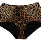 Brown Leopard Print Swimsuit Swimwear Bikini Bottom