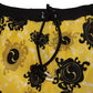 Yellow Black Printed Nylon Beachwear Shorts Swimwear