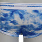 Blue Tie Dye Cotton Stretch Men Brief Underwear