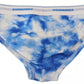 Blue Tie Dye Cotton Stretch Men Brief Underwear