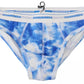 Blue Tie Dye Cotton Stretch Men Brief Underwear