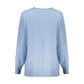 Light Blue Acrylic Women Sweater