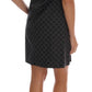 Elegant Polka Dot Wool Blend Dress