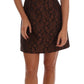 Chic Brown Mini Wool Blend Dress