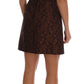 Chic Brown Mini Wool Blend Dress