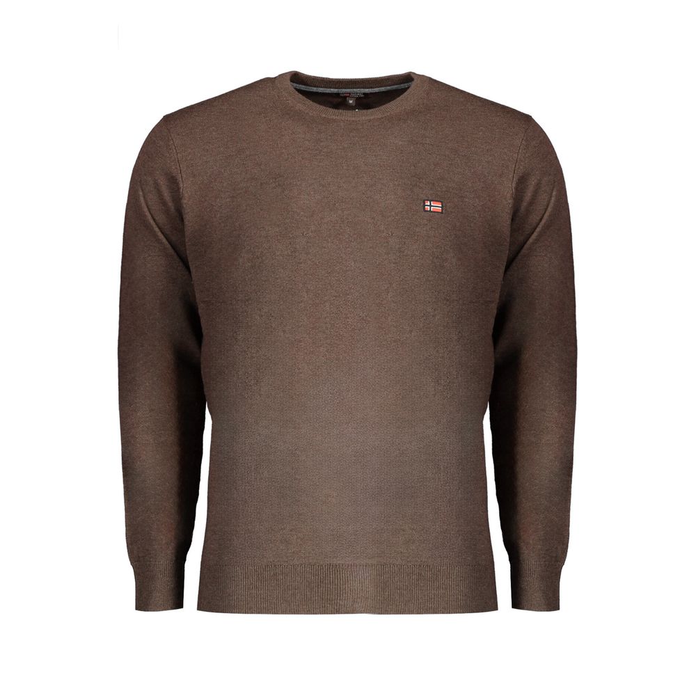 Brown Wool Men Sweater