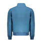 Blue Polyester Men Jacket