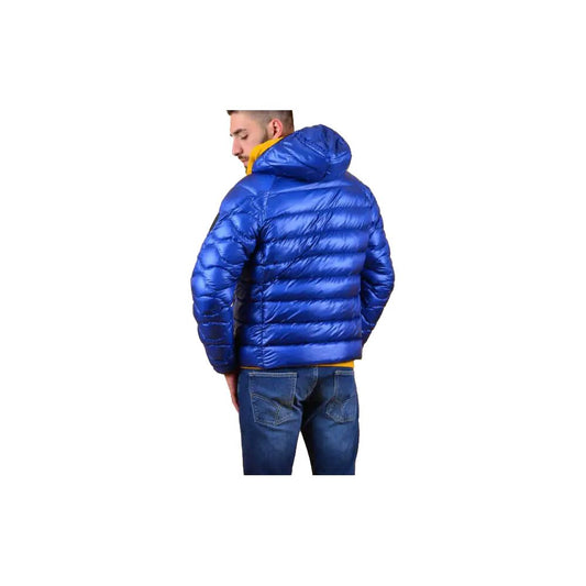 Blue Nylon Men Jacket