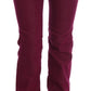 Sleek Red Straight Fit Luxury Jeans