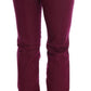 Sleek Red Straight Fit Luxury Jeans