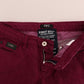 Sleek Red Straight Fit Luxury Jeans