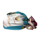 Blue Floral Motif Turban Head Hat Women