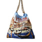 Multicolor Venezia Canvas Women Shopping Tote Bag