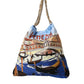 Multicolor Venezia Canvas Women Shopping Tote Bag