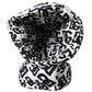 White Logo Whole Head Wrap Hat Men