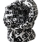 White Logo Whole Head Wrap Hat Men