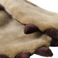 Beige Acrylic Knitted Fur Wrist Mitten Gloves