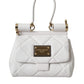 White Calf Leather 90's SICILY Shoulder Satchel Bag