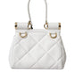 White Calf Leather 90's SICILY Shoulder Satchel Bag