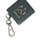 Green Leather DG Logo Keyring Coin Purse Keyring Wallet