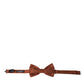 Brown Silk Adjustable Neck Men Bow Tie