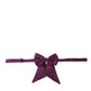 Purple Ribbon Silk Adjustable Neck Men Bow Tie