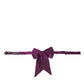 Purple Ribbon Silk Adjustable Neck Men Bow Tie