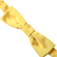 Yellow Silk Adjustable Neck Men Bow Tie