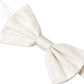 White Jacquard Silk Adjustable Neck Men Bow Tie