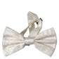 White Jacquard Silk Adjustable Neck Men Bow Tie