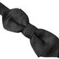 Black Silk Adjustable Neck Men Bow Tie