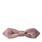 Pink Silk Adjustable Neck Men Bow Tie