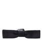 Black Silk Adjustable Men Neck Bow Tie