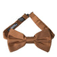 Brown Silk Adjustable Neck Men Bow Tie