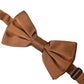 Brown Silk Adjustable Neck Men Bow Tie