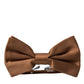 Brown Silk Adjustable Neck Men Bow Tie