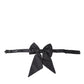 Black Ribbon Silk Adjustable Neck Bow Tie