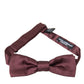 Brown Silk Adjustable Neck Men Bow Tie