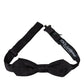 Black Silk Adjustable Neck Men Bow Tie