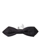 Black Silk Adjustable Neck Men Bow Tie