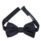 Dark Blue Silk Adjustable Neck Men Bow Tie