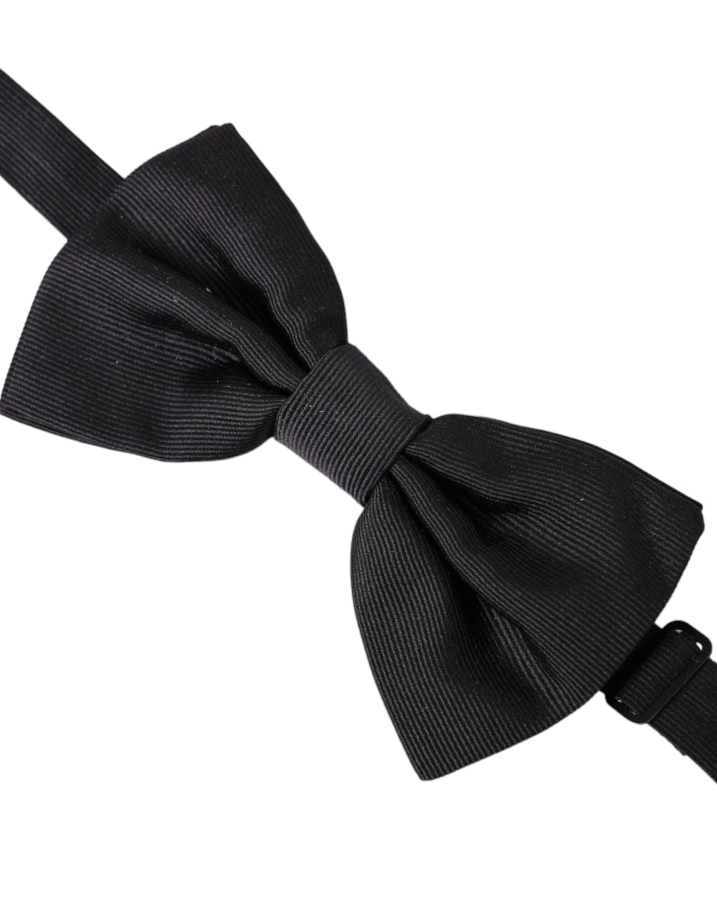 Black Silk Adjustable Neck Men Bow Tie