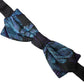 Black Blue Brocade Adjustable Neck Men Bow Tie