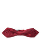 Red Brocade Silk Adjustable Neck Men Bow Tie