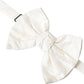 White Textured Cotton Adjustable Neck Bow Tie