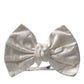 White Textured Cotton Adjustable Neck Bow Tie