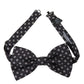 Black Patterned Silk Adjustable Neck Men Bow Tie