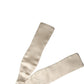 Beige Silk Slim Skinny Necktie Men Bow Tie